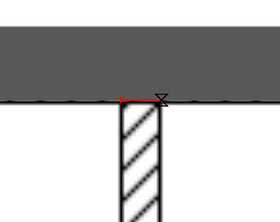 Измерение толщины стены, изображенной на подложке