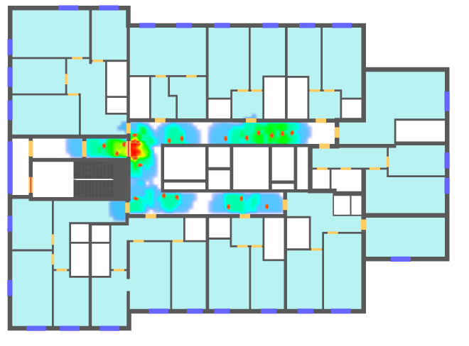 Пример карты плотностей для этажа